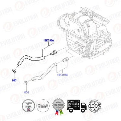 HeatingInletHoseFitsFordFiesta01-08/Fusion01-121.4Tdci/1546442
