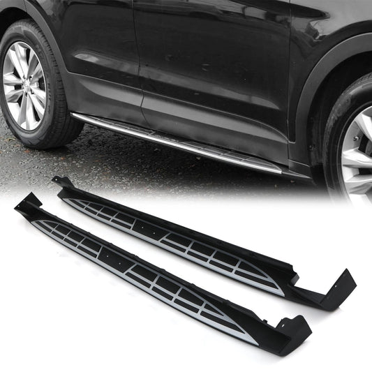 HyundaiSantaFeDMMK313-18Black&SilverAluminiumSideSteps