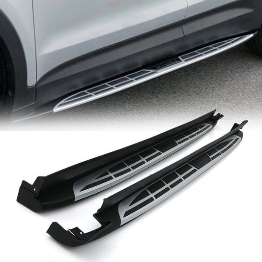 HyundaiSantaFeTM19-23Black&SilverAluminiumSideSteps