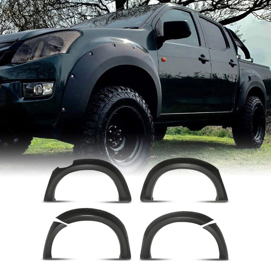 IsuzuDMax2012-1560mmMatteBlackWheelArchKit