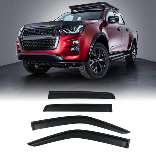 IsuzuDMax2021+BlackWindDeflectors