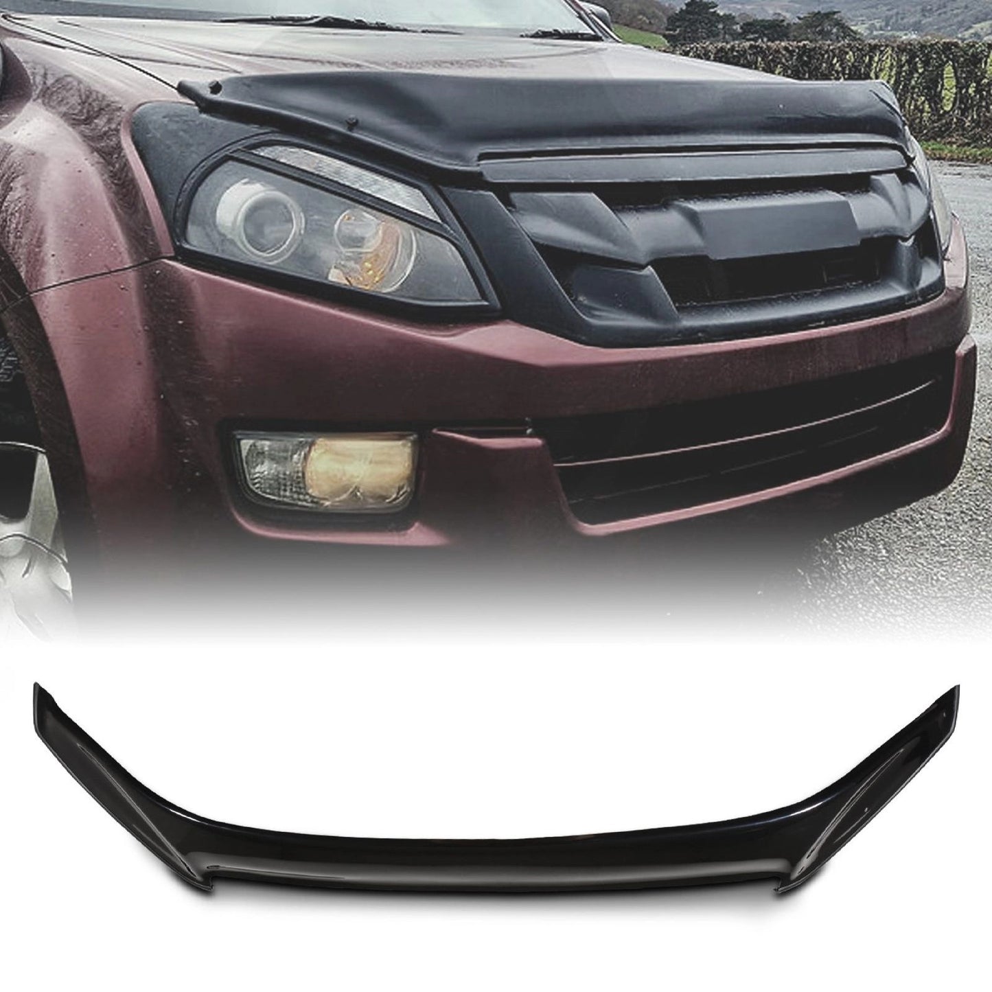 IsuzuDMaxRT11-14BlackBonnetGuardProtector
