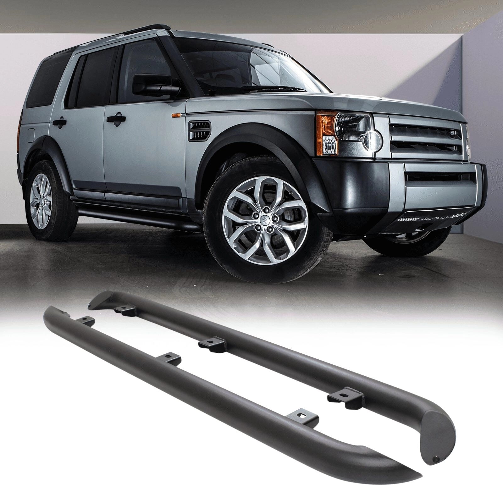LandRoverDiscovery3&4L31904-16StainlessSteelBlackSideBars