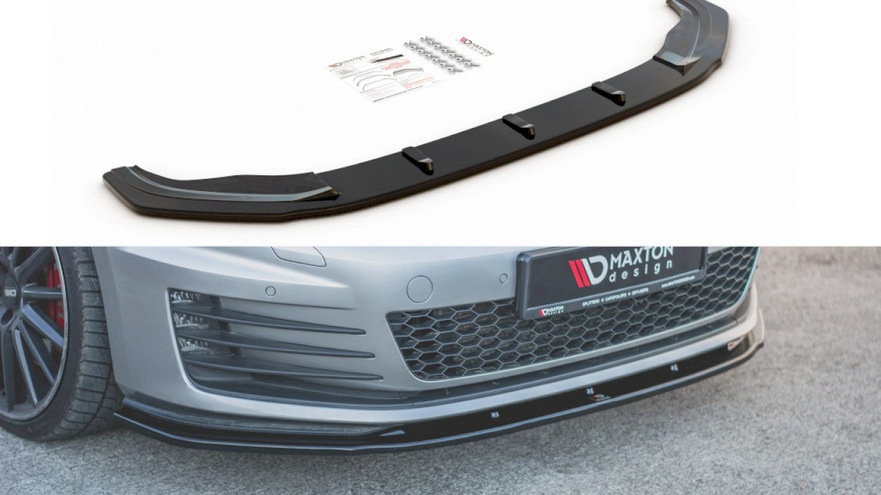 MaxtonDesignFrontSplitterV.1forVolkswagenGolfMK7GTI/GTD/GTE(2013-2016)