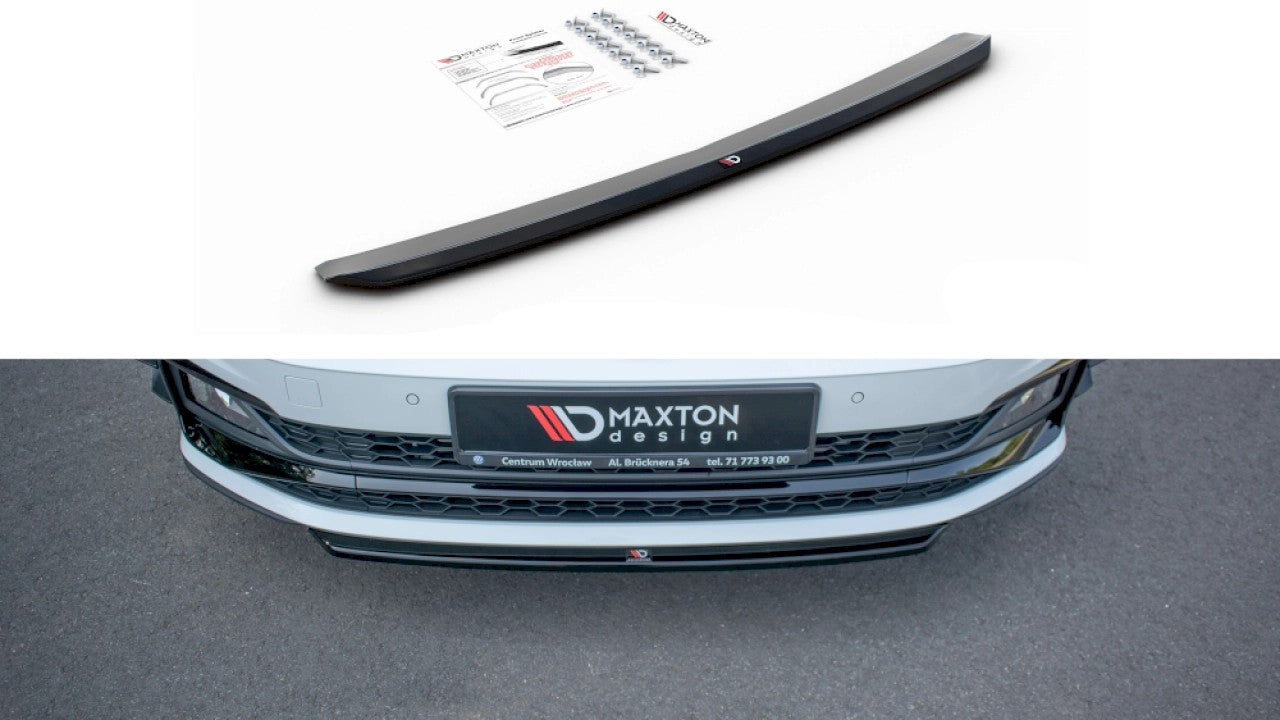 MaxtonDesignFrontSplitterV.4forVolkswagenPoloMK6AWGTI(2017-2021)