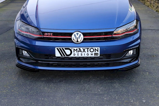 MaxtonDesignFrontSplitterV.5forVolkswagenPoloMK6AWGTI(2017-2021)