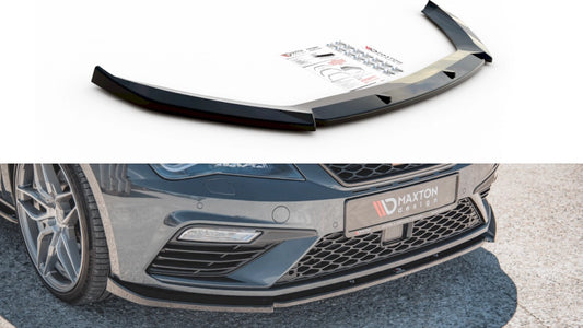MaxtonDesignFrontSplitterV.6forSeatLeonMK3.5Cupra/FR(2017-2019)