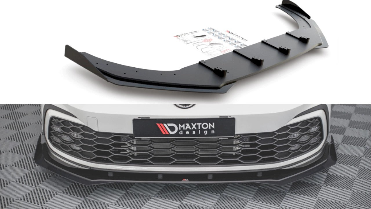 MaxtonDesignRacingDurabilityFrontSplitter(+Flaps)forVolkswagenGolfMK8GTI(2020+)