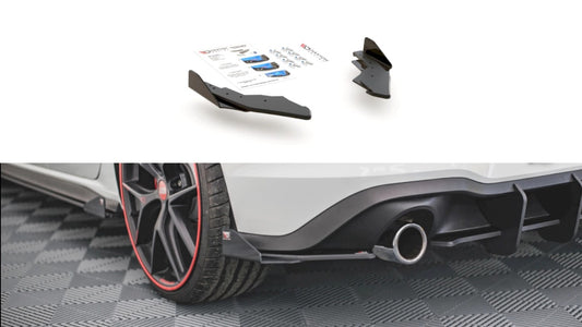 MaxtonDesignRacingDurabilityRearSideSplitters/Spats(+Flaps)ForVolkswagenGolfMK8GTI(2020+)