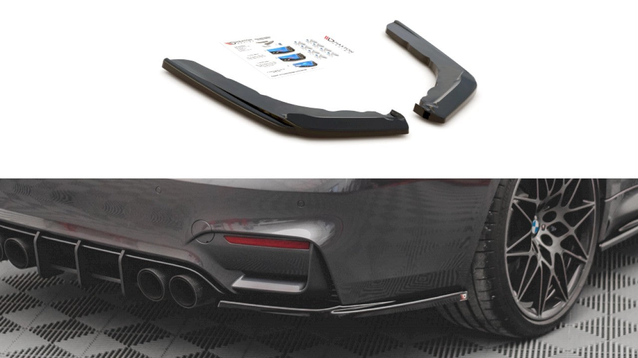 MaxtonDesignRearSideSplitters/SpatsV.1ForBMWM4F82(2014+)