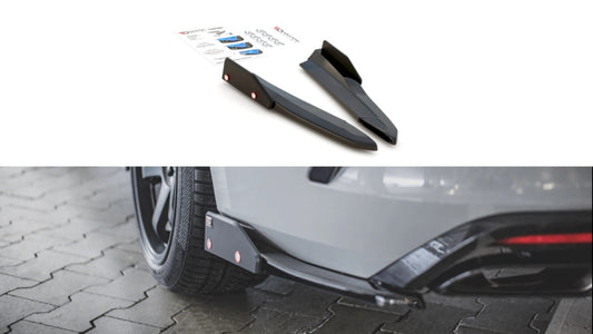 MaxtonDesignRearSideSplitters/Spats(+Flaps)V.2ForSkodaOctaviaRSMK4(2020+)
