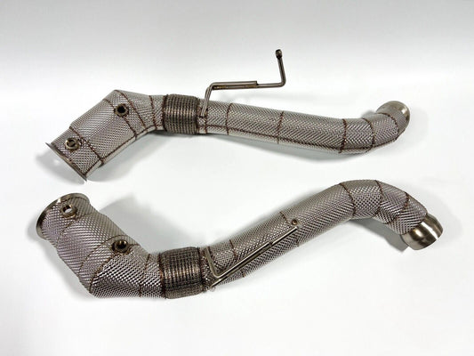 McLaren600LTDownpipeswith200CellHi-FlowSportsCats&HeatShield
