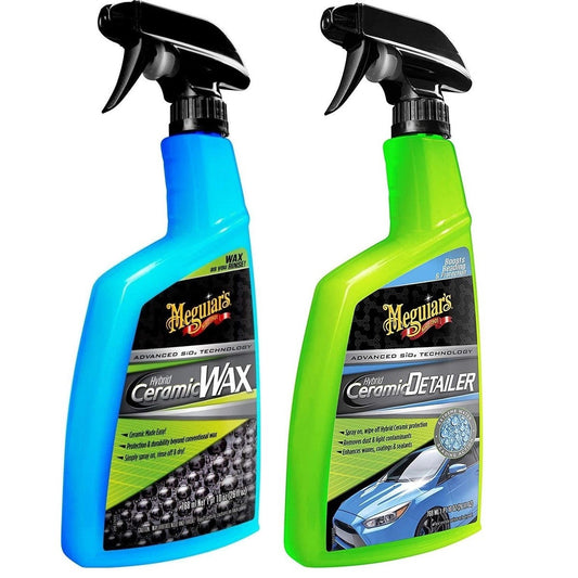 Meguiar'sHybridCeramicDetailer&CeramicSprayWax768mlCarCareBundle