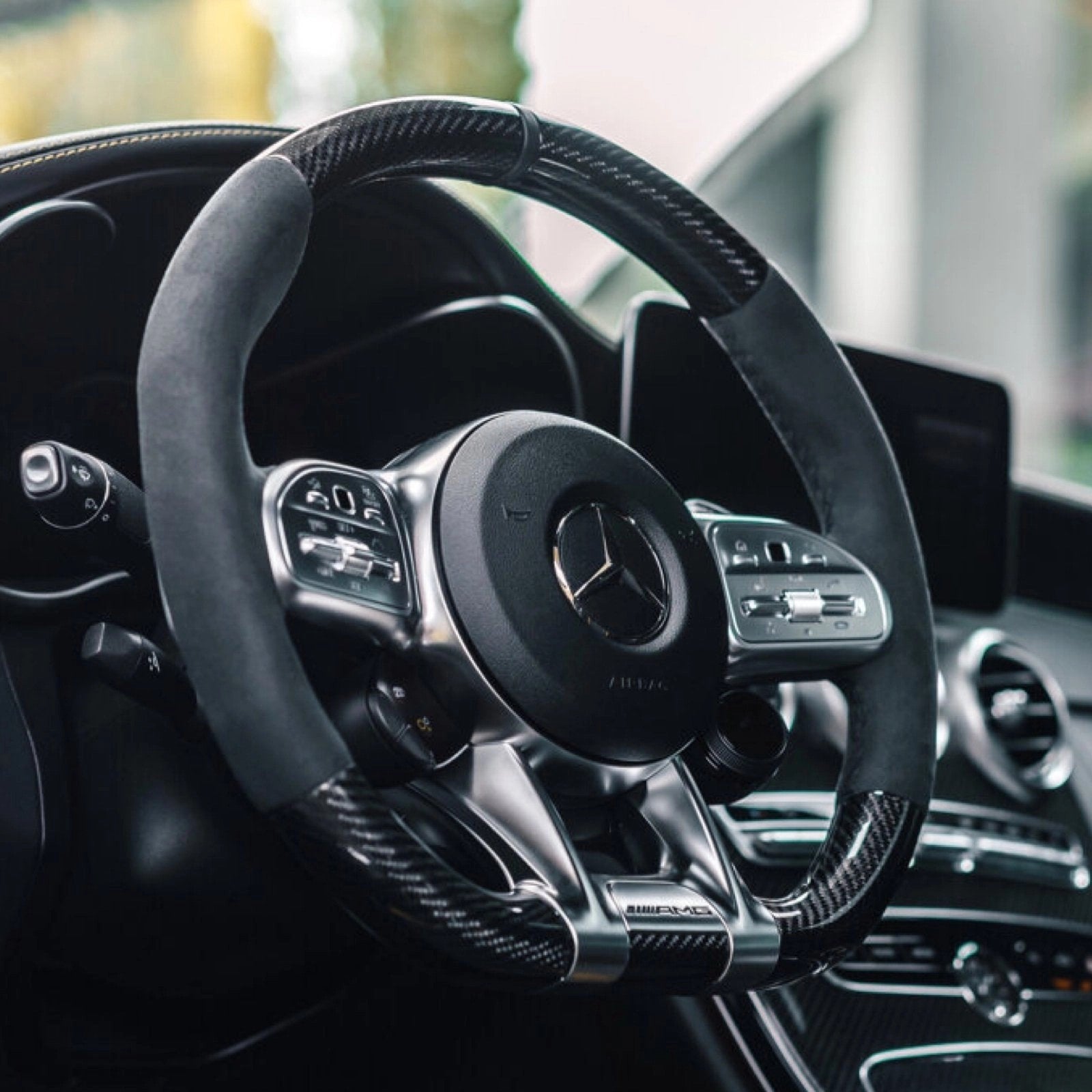 MERCEDESAMGCARBONFIBREFULLYCUSTOMISABLESTEERINGWHEEL2019-2022MODELS