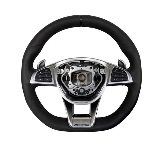 MERCEDESAMGGTC190W190AMGMultifunctionSteeringWheelA1904600603FullAlcantara(Silver)