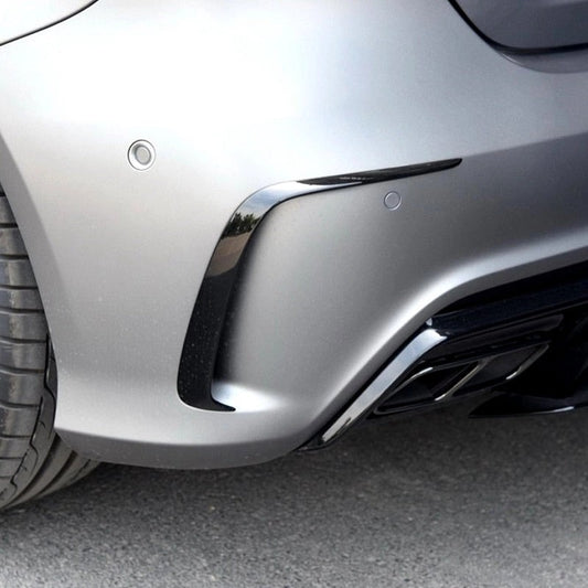 MercedesBenzAClassRearBumperGlossBlackCanards(2013-2018W176)(Black)