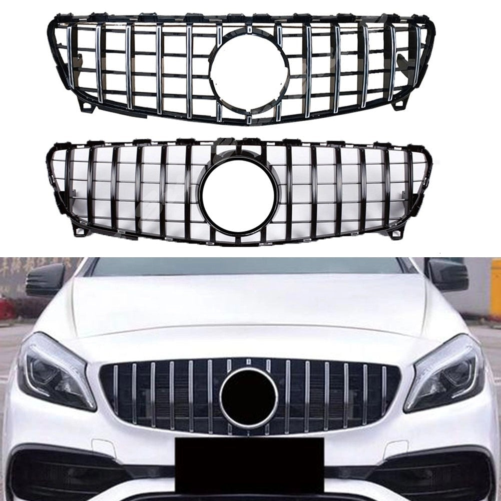 MercedesBenzAClassW176FaceliftLinearGTAMGStyleFrontGrille(2016-2018MK3Models)