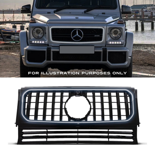 MercedesBenzG-WagonW46390-18GlossBlackLEDFrontGrille