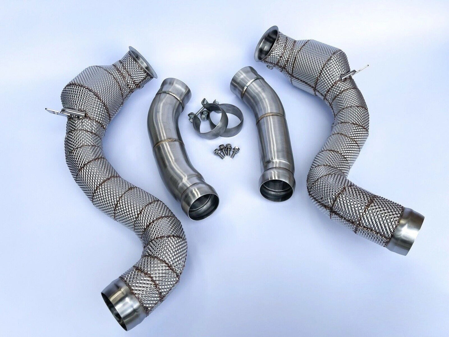MercedesC63C63SW205Downpipeswith200CellHi-FlowSportsCats&HeatShield14-|MTCMotorsport
