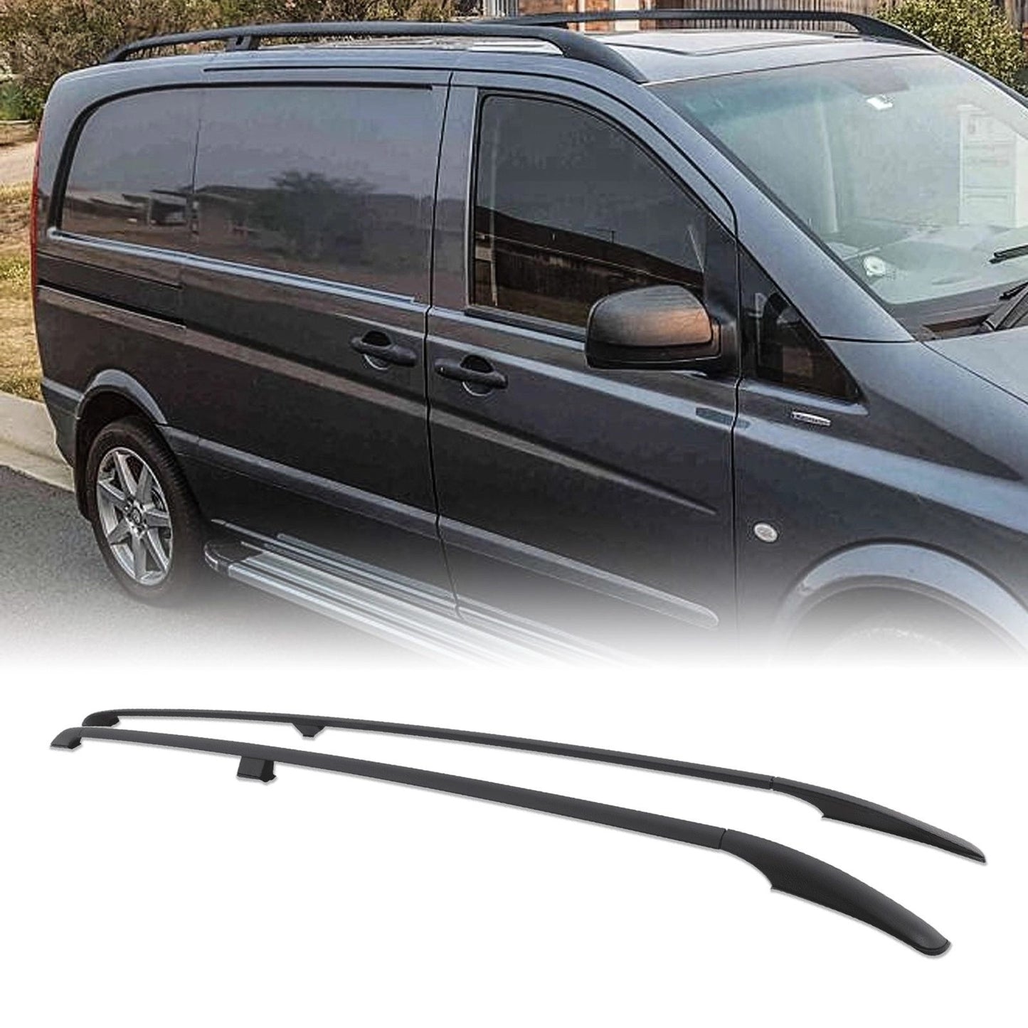 MercedesVitoW639LWB10-13BlackRoofRails