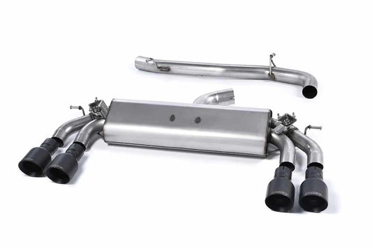MilltekVWGolfMK7R2.0TSI(300PS)(14+)Non-ResonatedCat-BackExhaust-CerakoteBlackRoundTips–SSXVW404