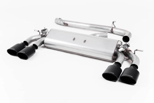 MilltekVWGolfR(MK7.5)2.0LTSI(17-18)Non-ResonatedCat-BackExhaust–CerakoteBlackOvalTips–SSXVW424