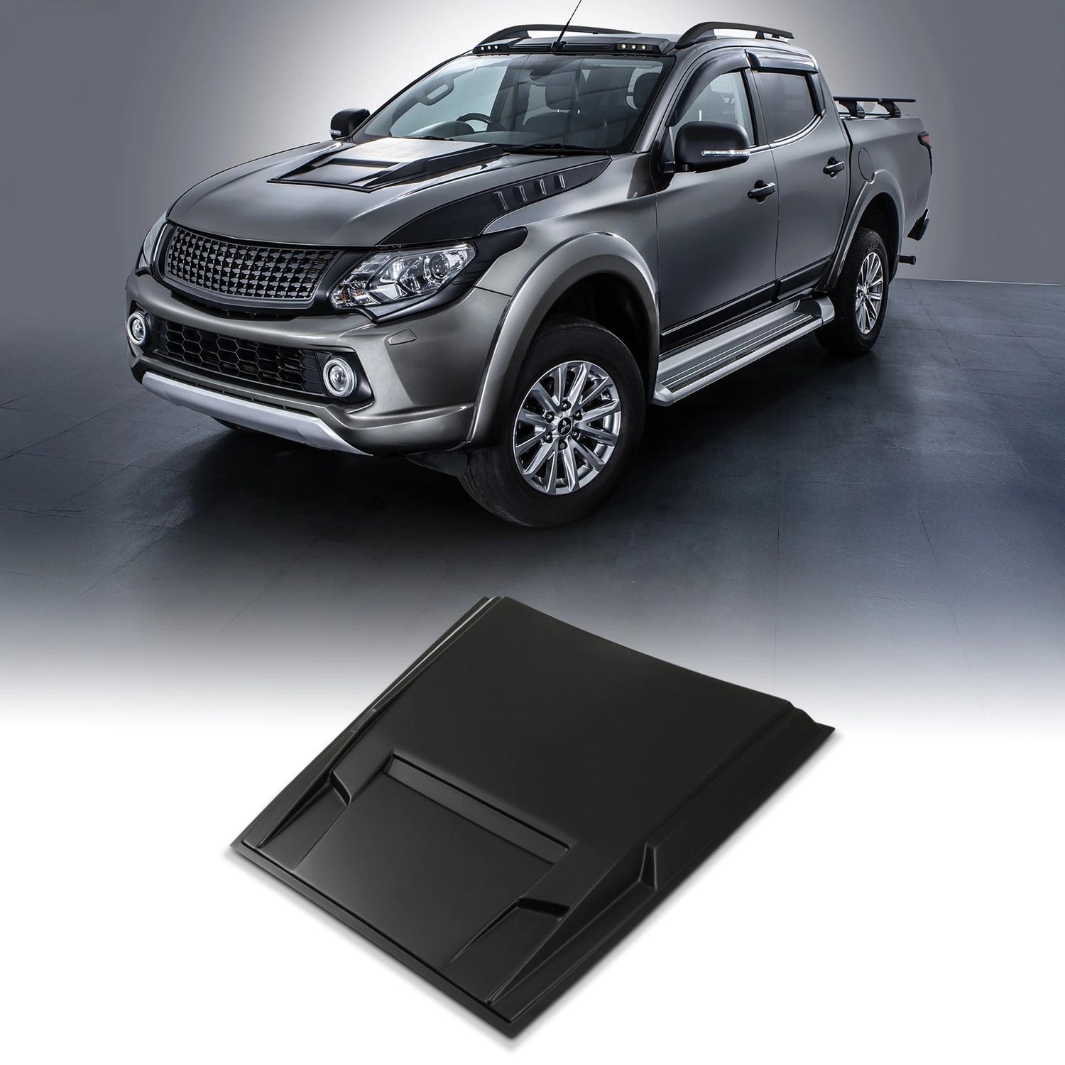 MitsubishiL200Triton15-18BlackBonnetScoop