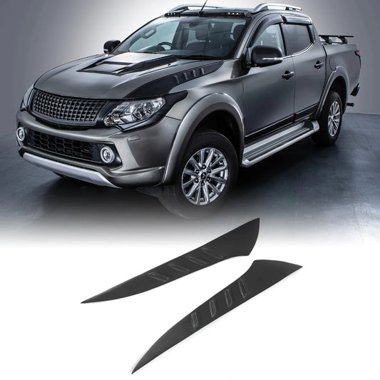MitsubishiL200Triton15-18MatteBlackSideBonnetVentCovers