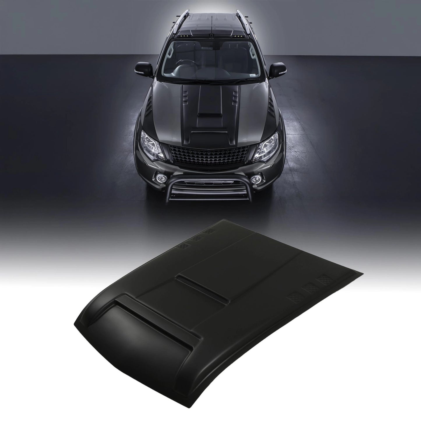 MitsubishiL200Triton15-18MatteBlackBonnetVentCover