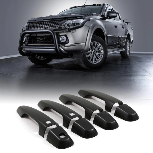 MitsubishiL200Triton15-23KeylessEntryBlackDoorHandleCovers