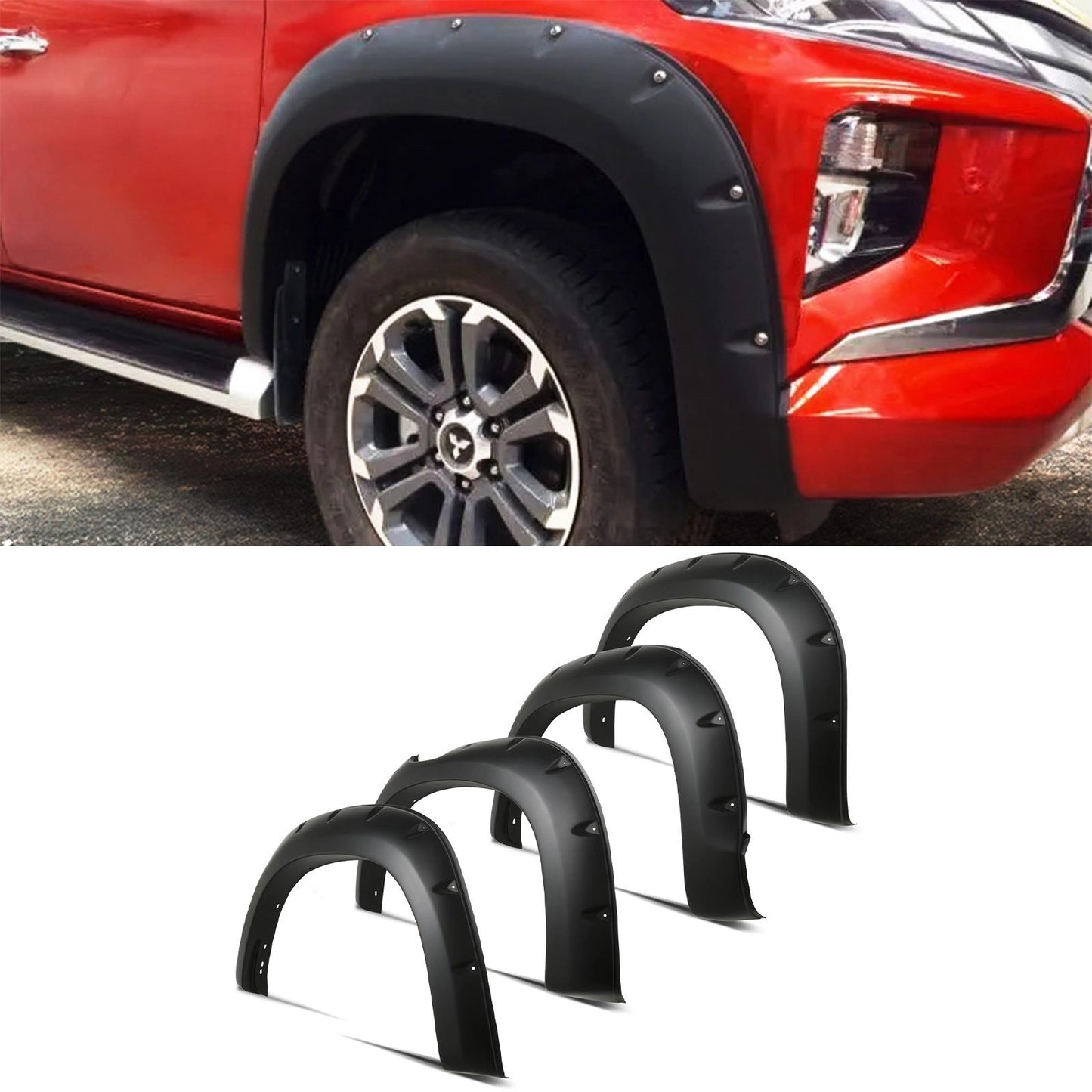 MitsubishiL200Triton19-23MatteBlackWheelArches