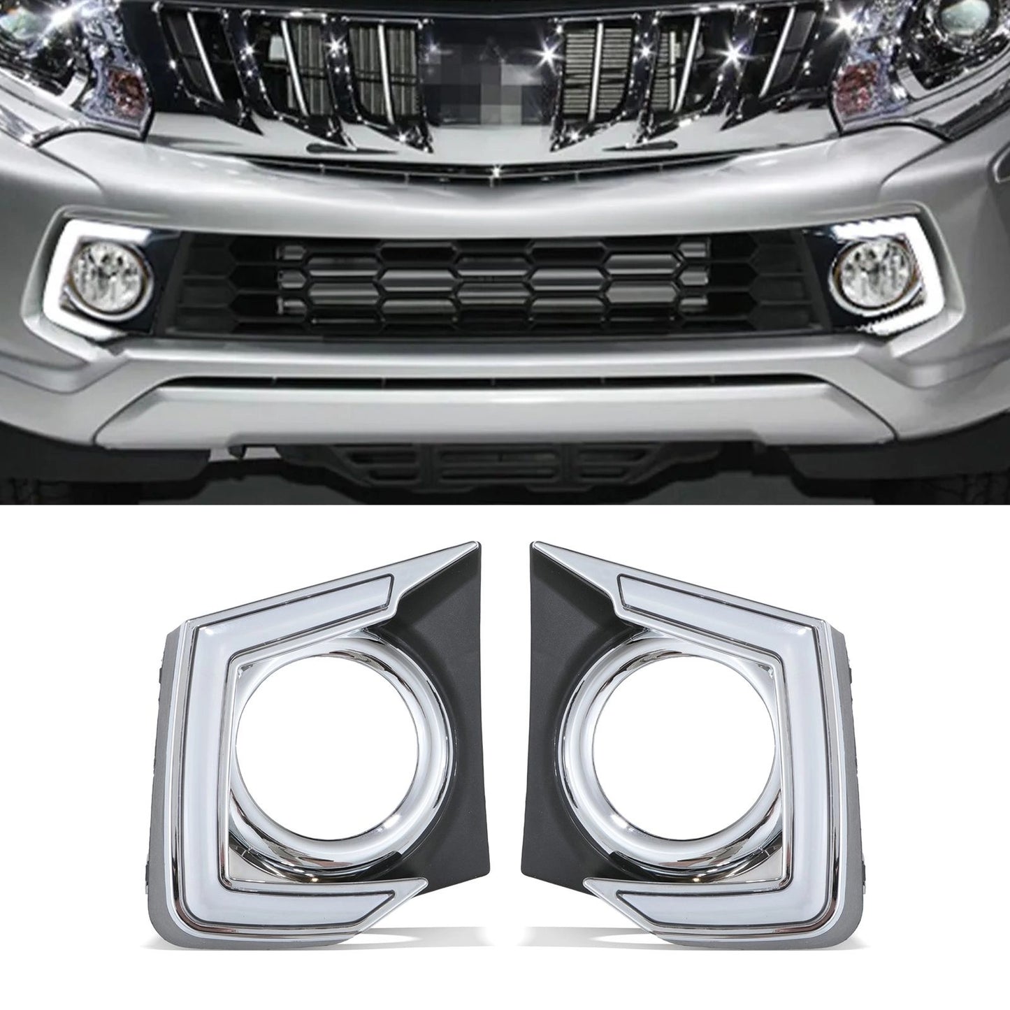 MitsubishiL200TritonSeries515-19LEDDRL&FogLightSurround