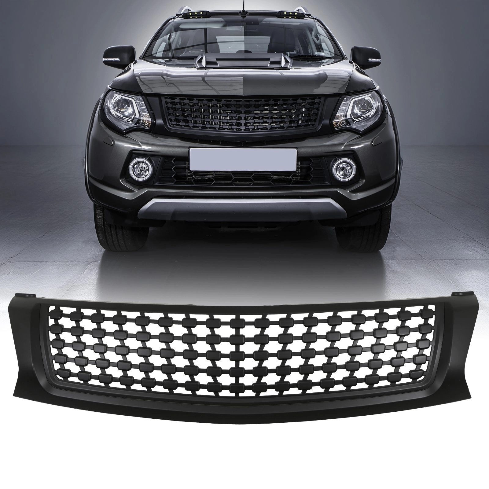 MitsubishiL200TritonSeries515-18BadgelessBlackGrille