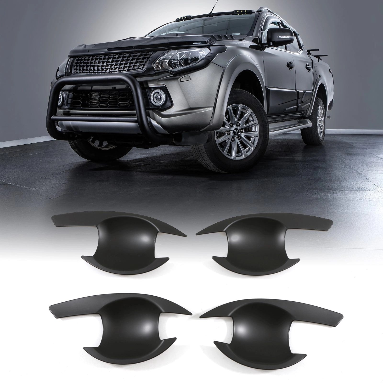 MitsubishiTritonL20015-18BlackDoorHandleInserts