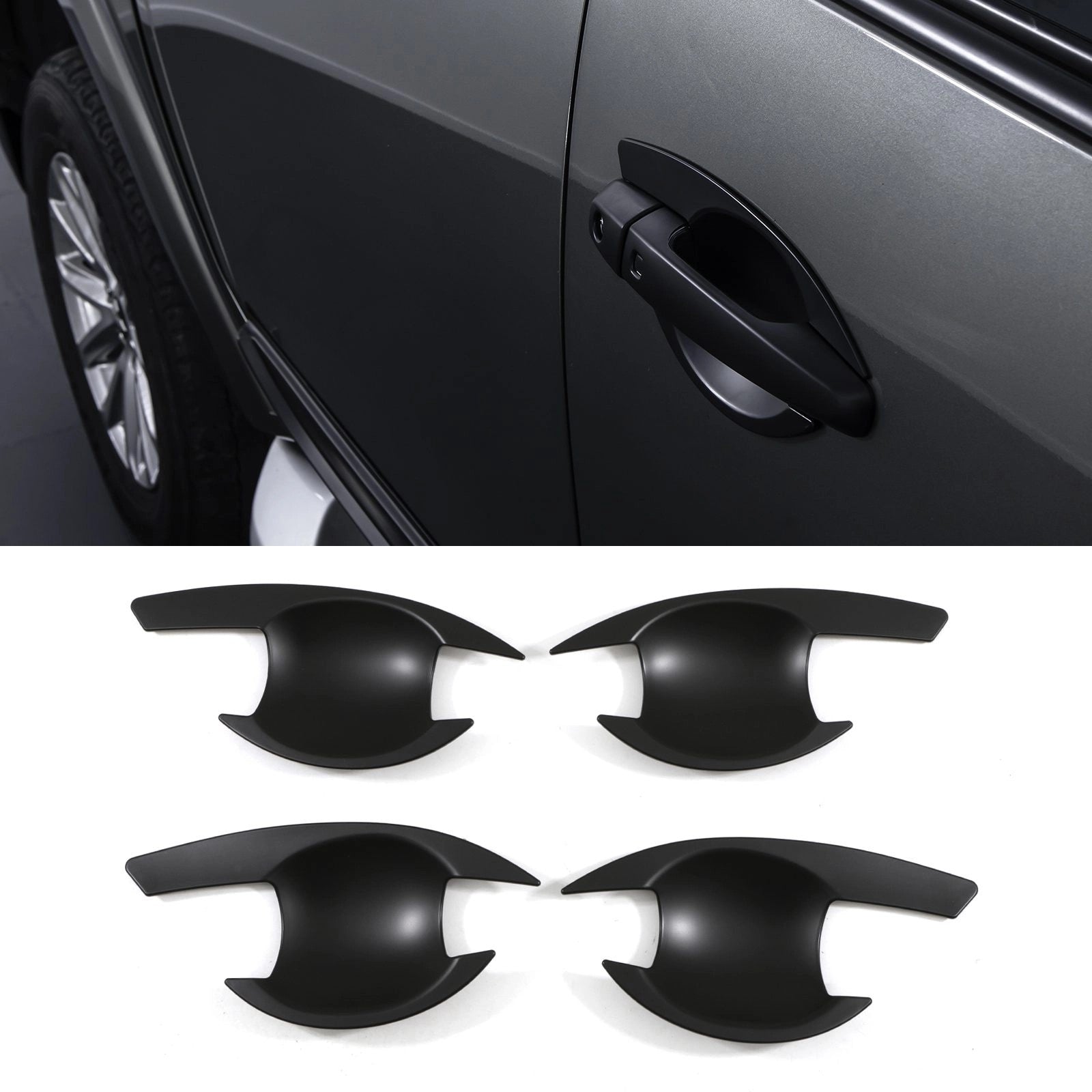 MitsubishiTritonL20019-23BlackDoorHandleProtectorInserts