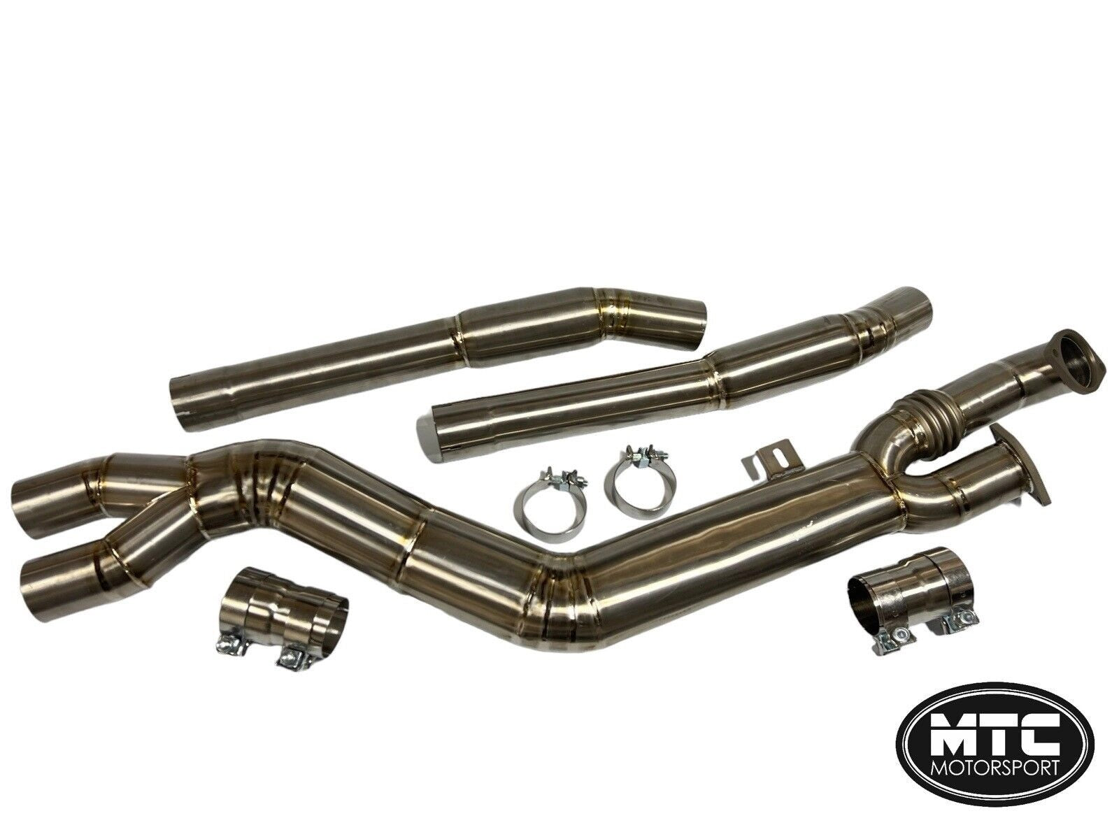 MTCMOTORSPORTBMWG80G82M3M4CATBACKEXHAUSTMIDPIPETITANIUM3.5”