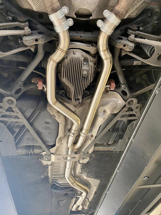 MTCMOTORSPORTBMWM3M4CATBACKEXHAUSTMIDPIPESTAINLESSSTEEL3.5”F80F82
