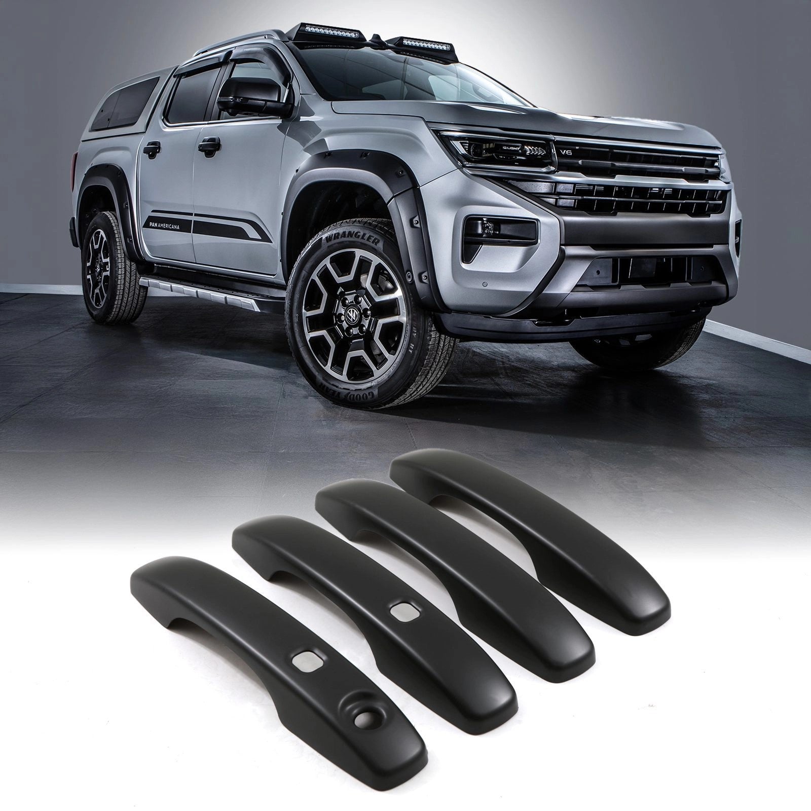 NewVWAmarokMK22023+BlackDoorHandleProtectorCovers