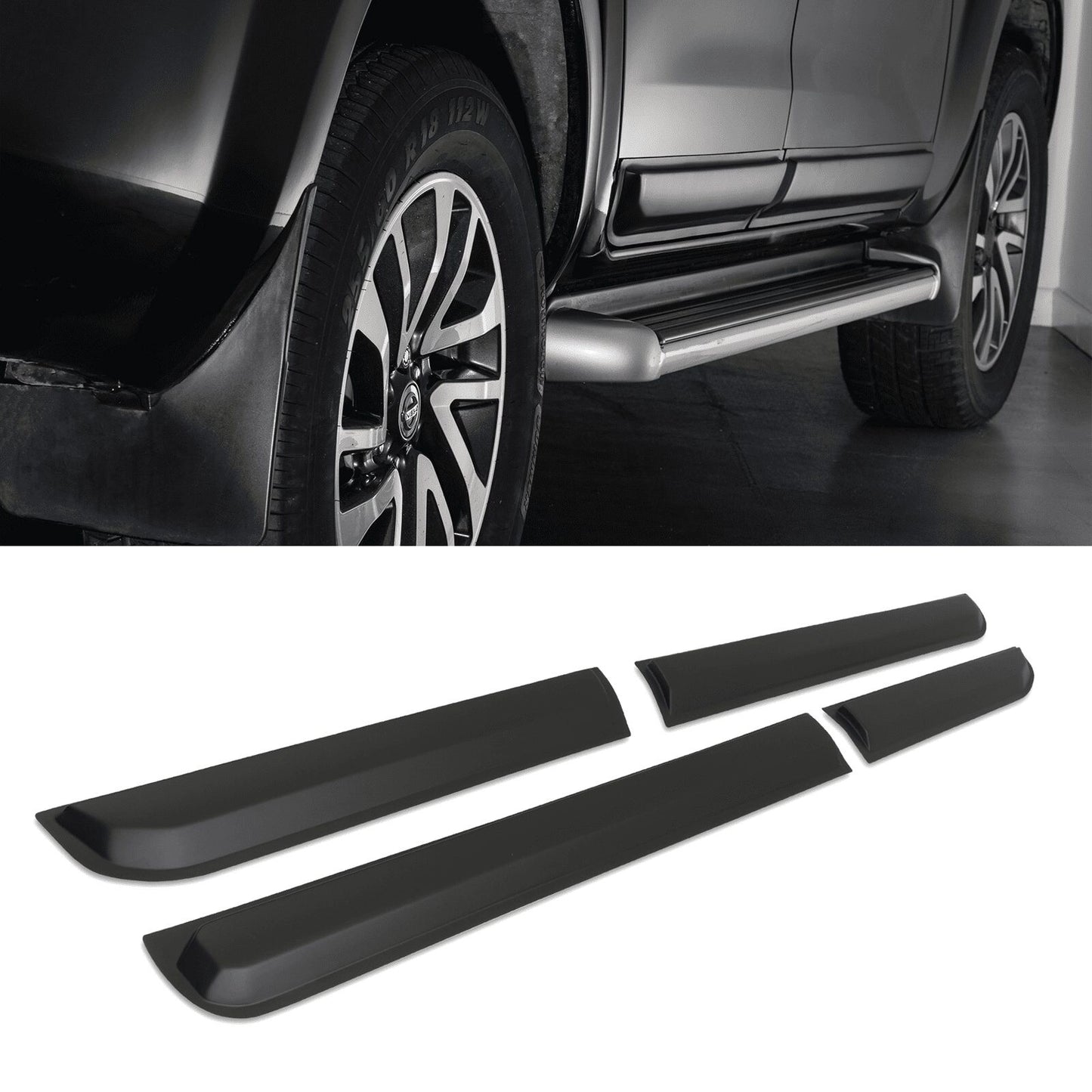 NissanNavaraD23NP30014-20MatteBlackBodyCladdingDoorKit