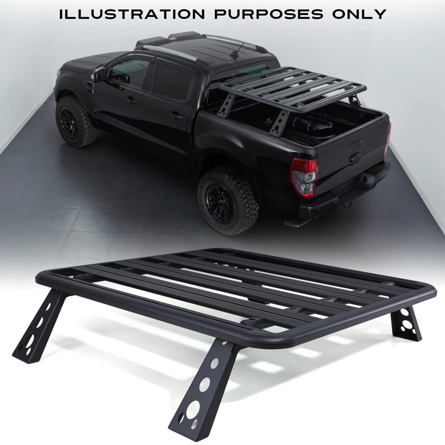NissanNavaraD4005-14BlackTruckBedTailgateRack