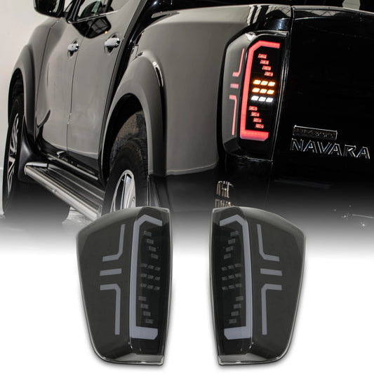 NissanNavaraNP3002014-20RearLEDBlackTintedTailLights