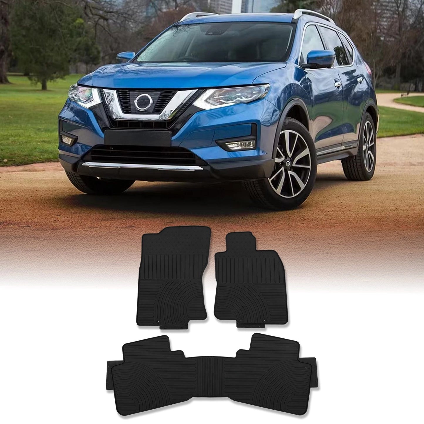 NissanX-TrailT3214-21BlackRubberCarMats