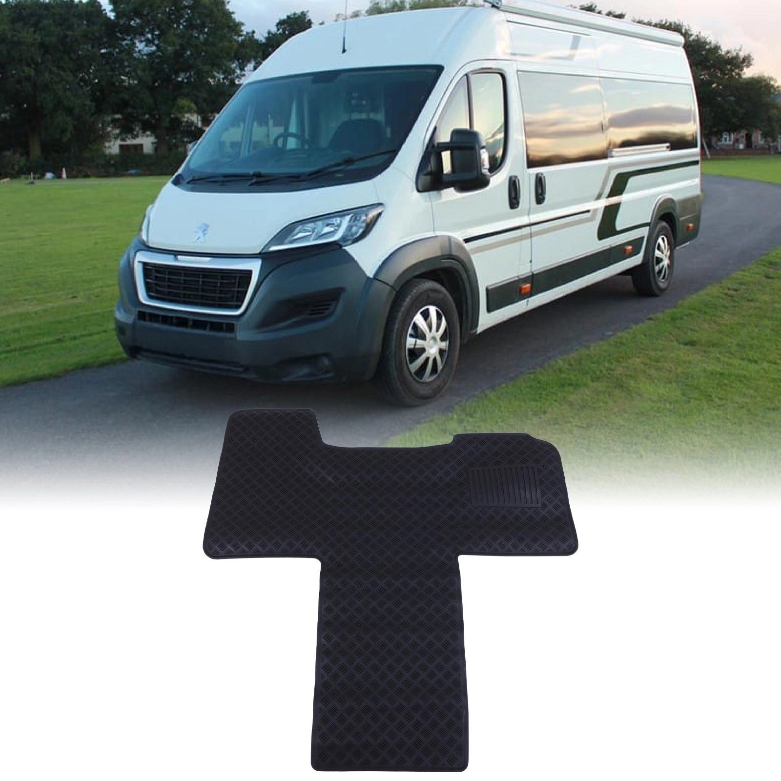 PeugeotBoxerMotorhome07-19BlackRubberFloorMat