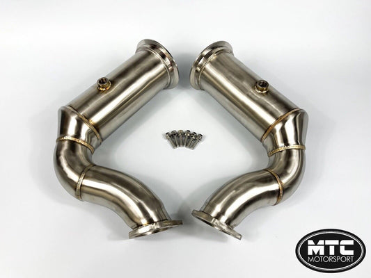 PorscheCayenne4.0LTurboDownpipeswith200CellHi-FlowSportsCats2018-|MTCMotorsport