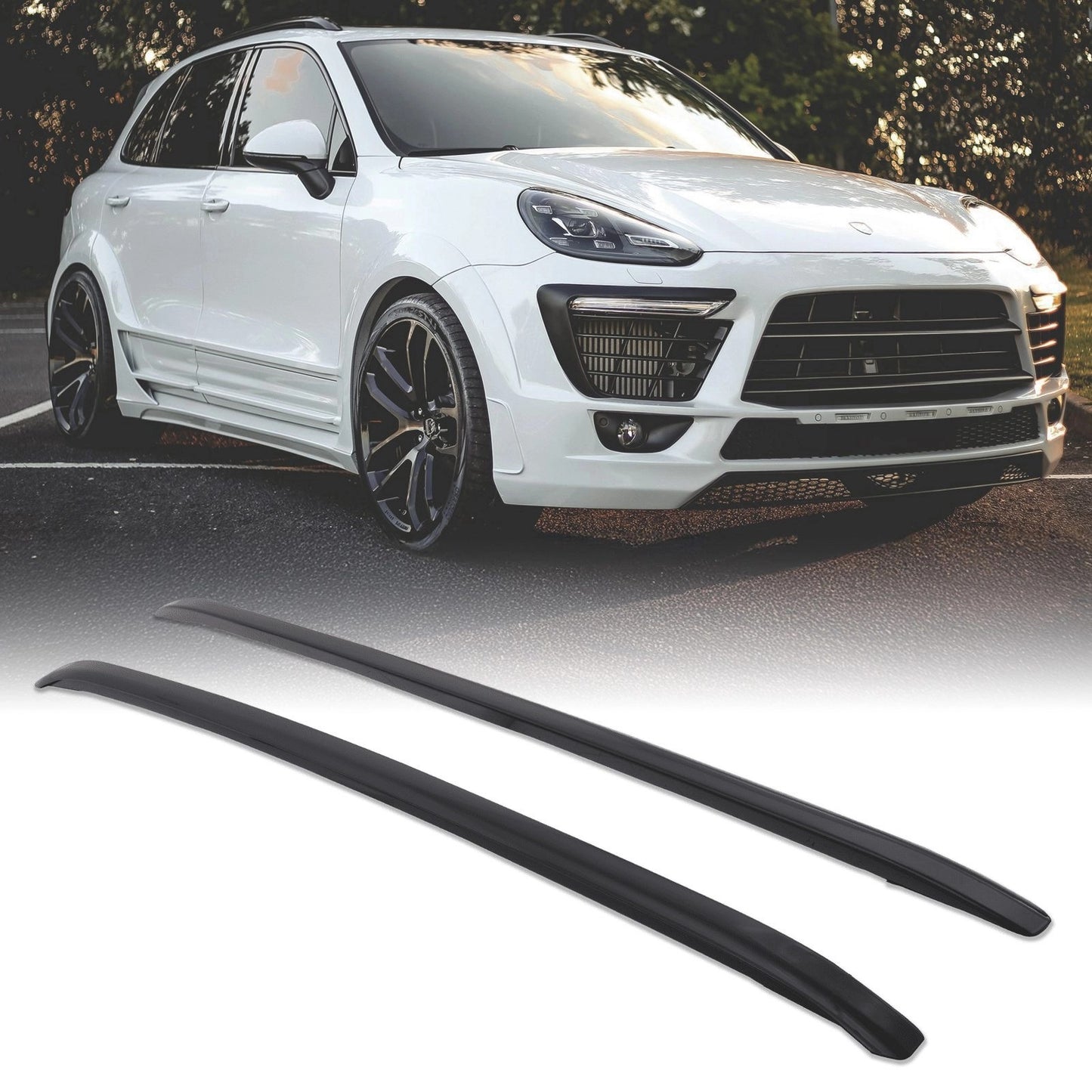 PorscheCayenne9Y2017+BlackRoofRails