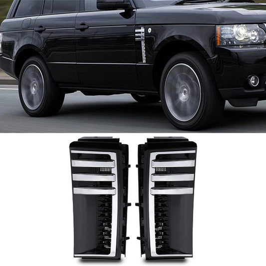Predator4x4Black&SilverSideAirVentsToFitRangeRoverVogue05-12