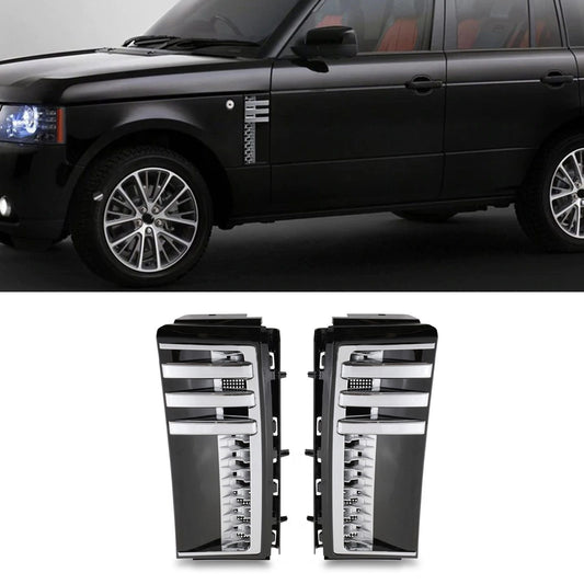 Predator4x4Black&SilverSideVentsToFitLandRoverRangeRoverVogue05-09