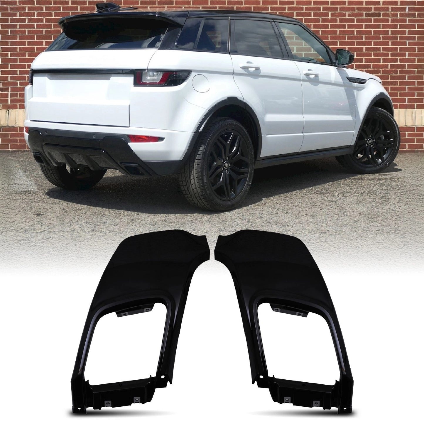 Predator4x4BlackExhaustRearBumperSurroundsToFitRangeRoverEvoqueL53810-17