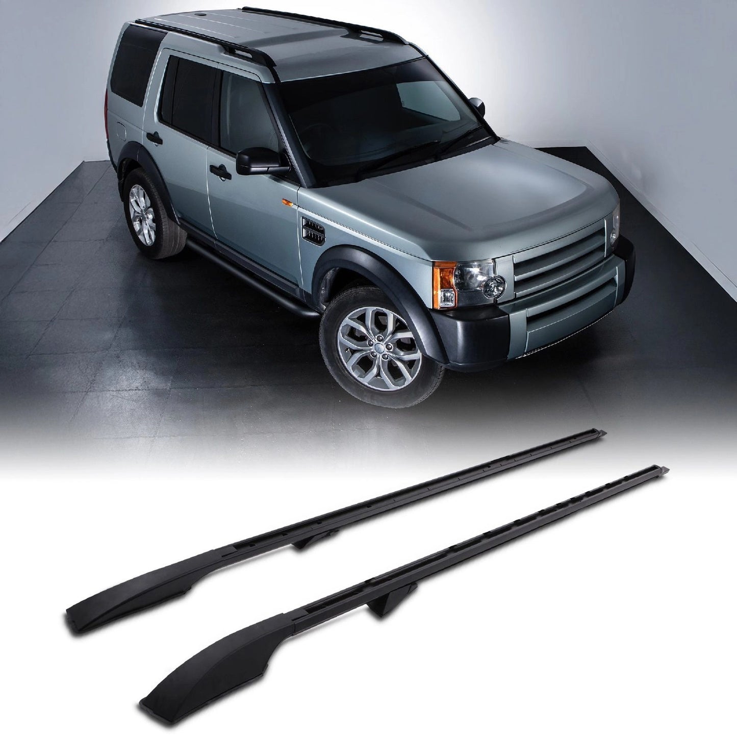 Predator4x4BlackExtendedRoofRailsToFitLandRoverDiscovery3/404-16