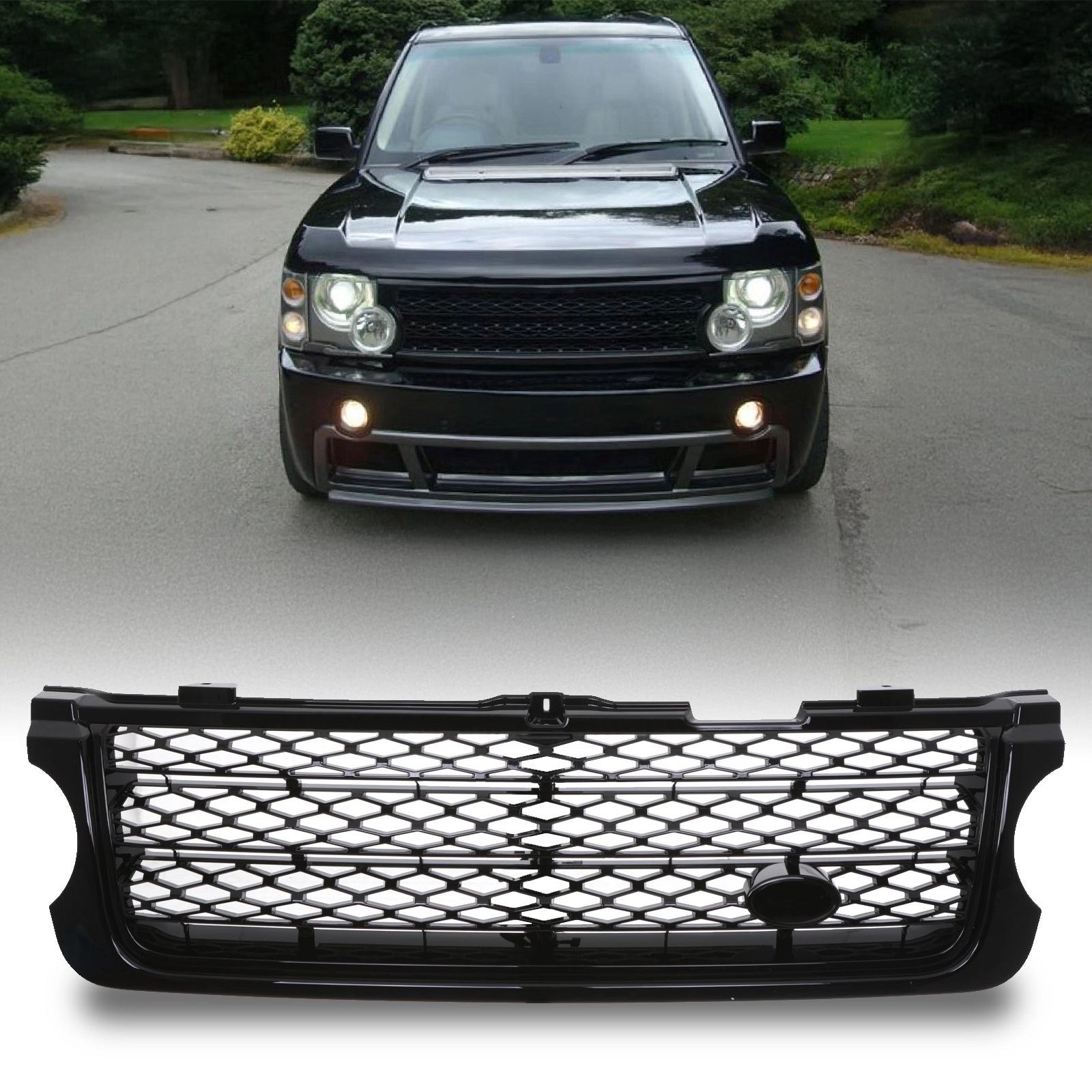 Predator4x4BlackOEMLookGrilleToFitRangeRoverVogueL32210-12